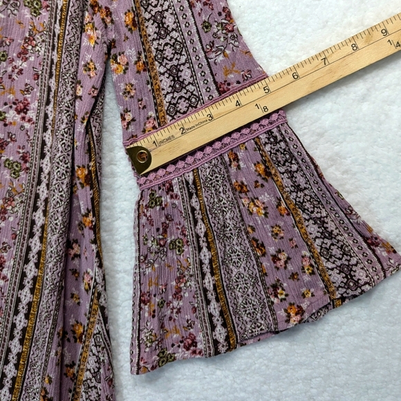 Gypsies & Moondust Boho Floral Print Belle Sleeve Longline Open Kimono Duster - Picture 10 of 12